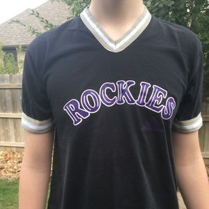 Vintage Rockies baseball ringer tee